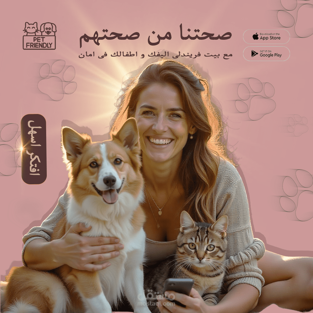 (photoshop design (Pet Friendly App Design: A Holistic Approach to Pet Healthcare & Family Safety