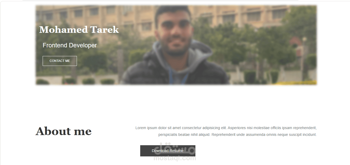 تصميم وتطوير موقع Portfolio احترافي باستخدام React.js