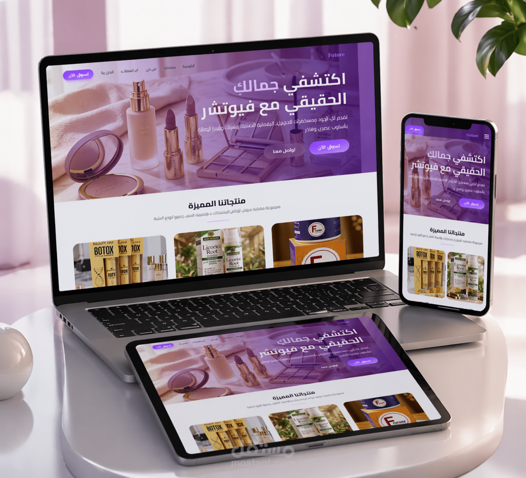 Cosmetics  landing page | صفحة هبوط لمتجر مستحضرات التجميل