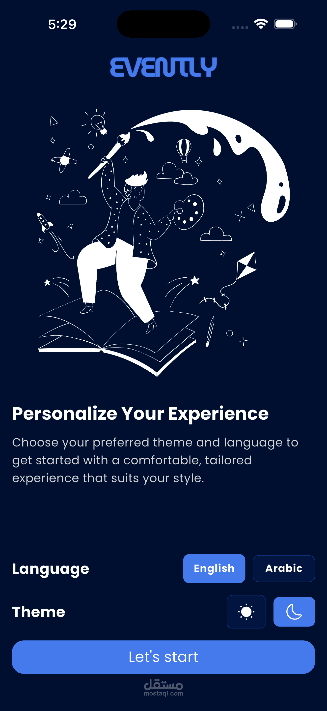 تطبيق Evently لاكتشاف وتخطيط الفعاليات - متكامل مع Firebase ومتعدد اللغات (مستمر التطوير)