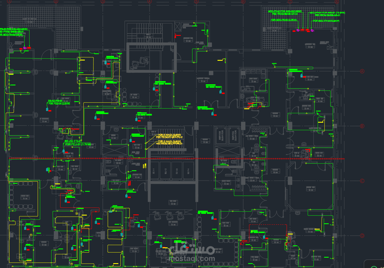مشروع توزيع كهربي لمستشفي