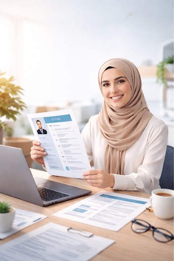 كتابة سيرة ذاتية _مهندسة اتصالات وحواسيب