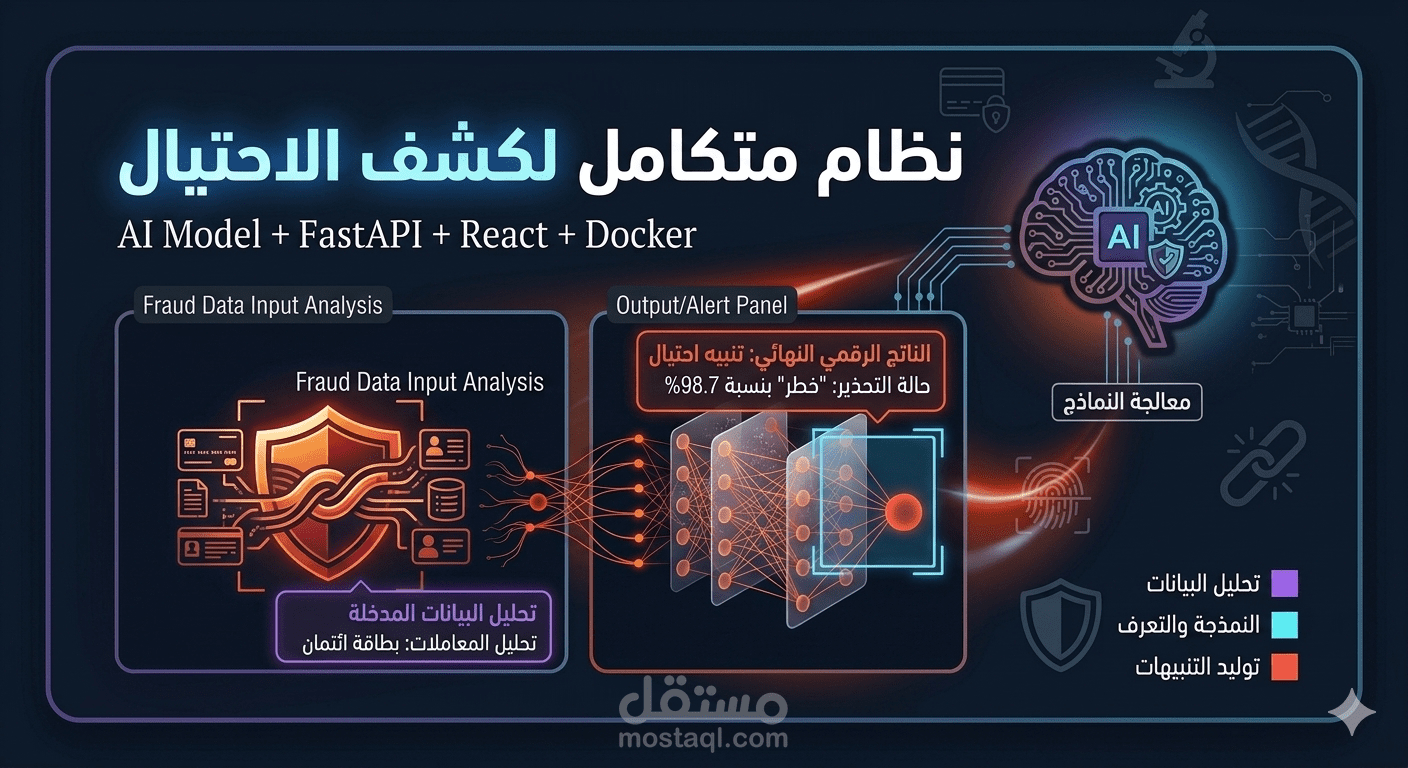 نظام متكامل لكشف الاحتيال في المعاملات البنكية باستخدام الذكاء الاصطناعي (Full-Stack ML Platform)
