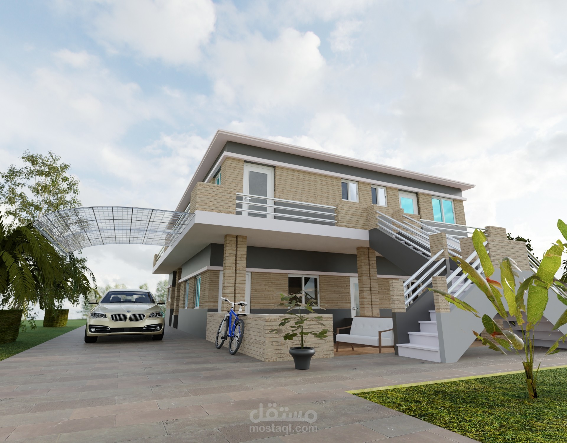 تصميم منزل بكوبة