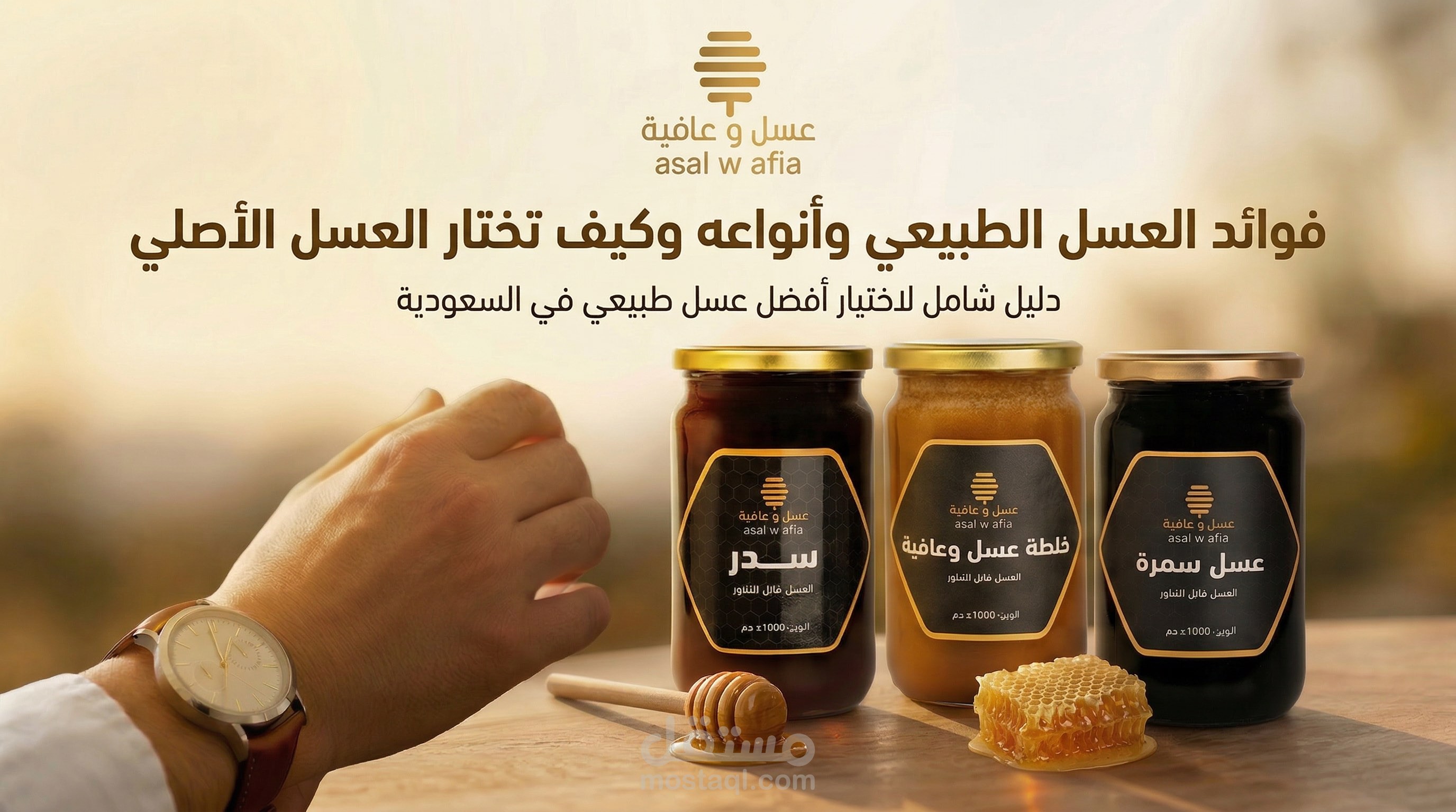 تصميم بنر لبراند عسل