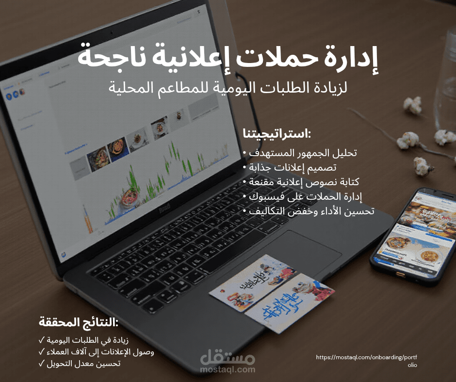 إدارة حملة إعلانية لمطعم وزيادة الطلبات