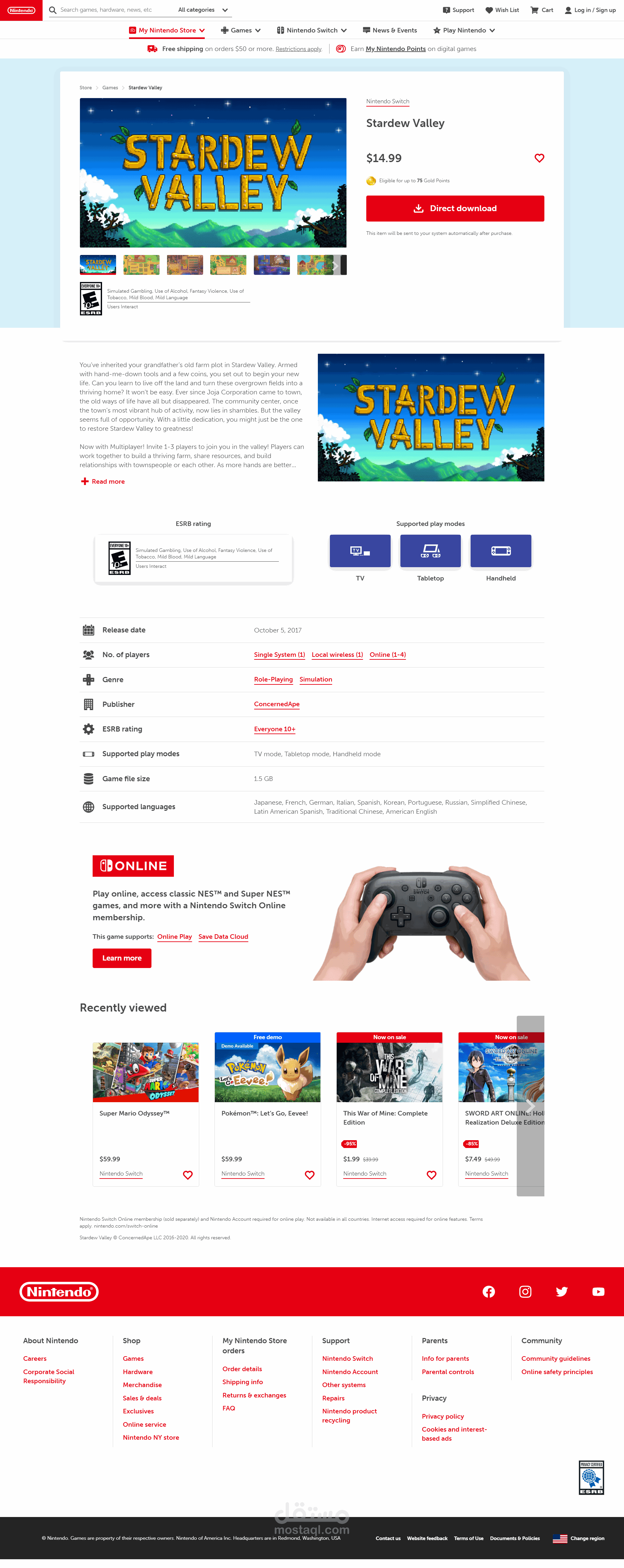 Nintendo html project