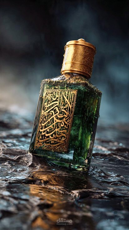 تصميم هوية بصرية لبراند عطور عربية فاخرة (Royal Oud Concept)