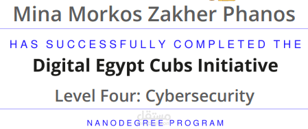 cybersecurity specialist certificate from DECI initiative