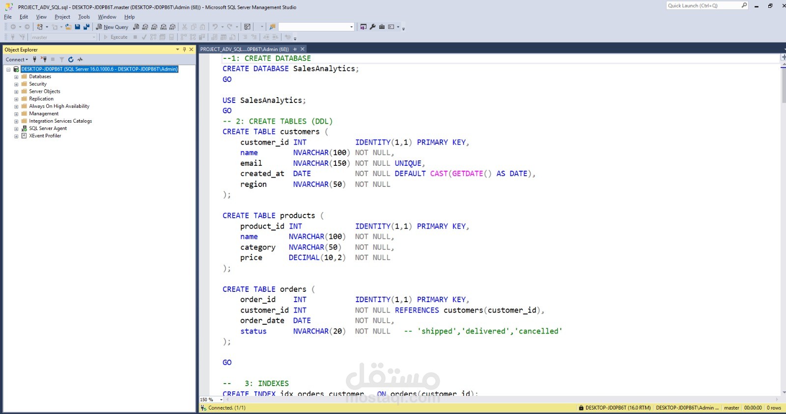 Sales Analytics & Reporting System باستخدام SQL وData Warehouse