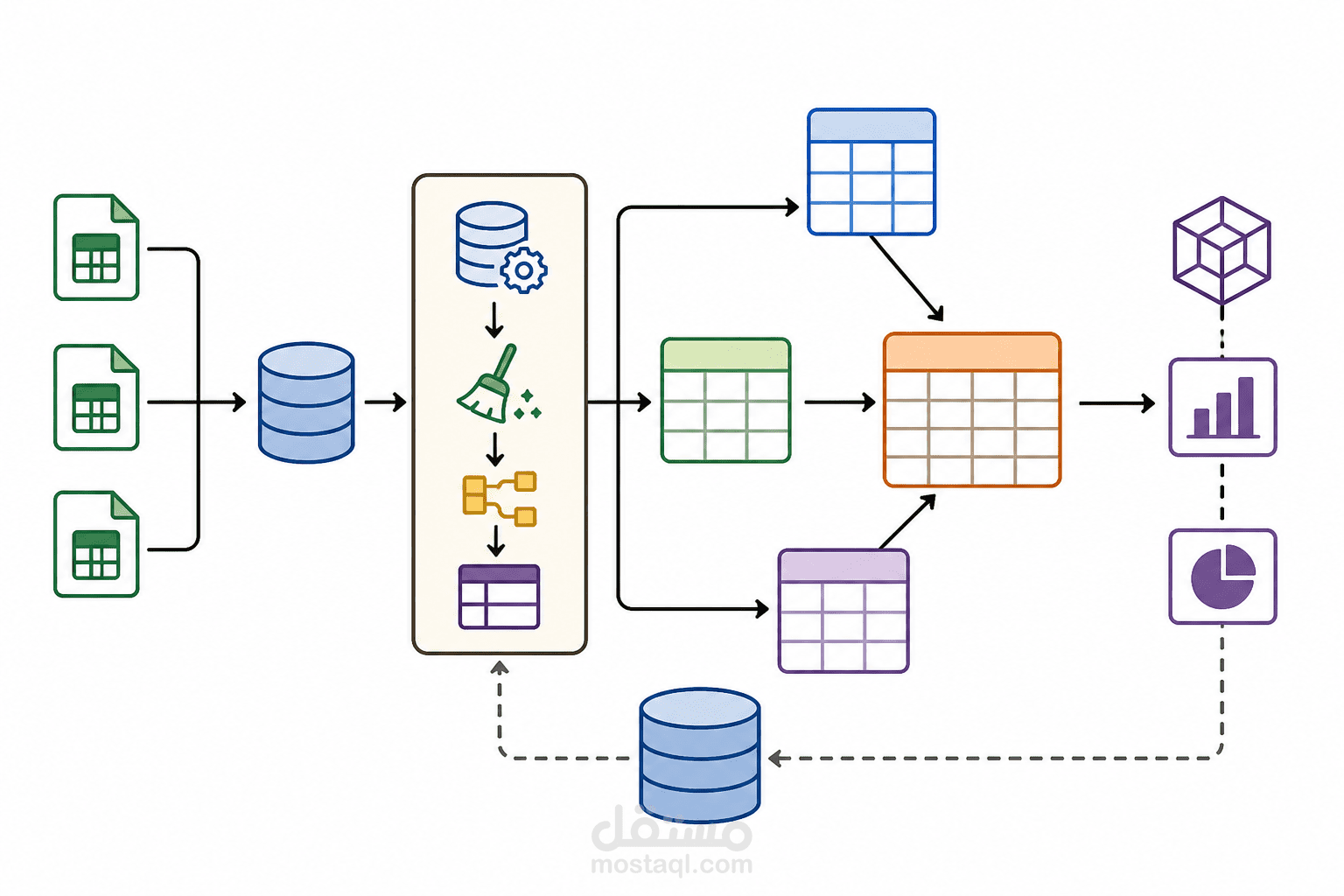 مشروع SSIS - مستودع بيانات مبيعات (ETL)
