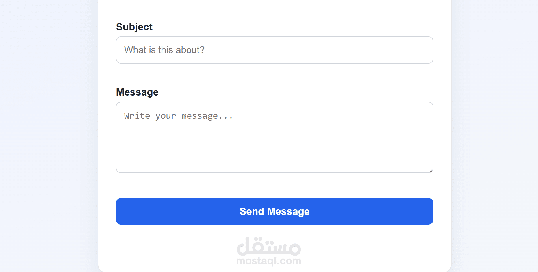 a contact form