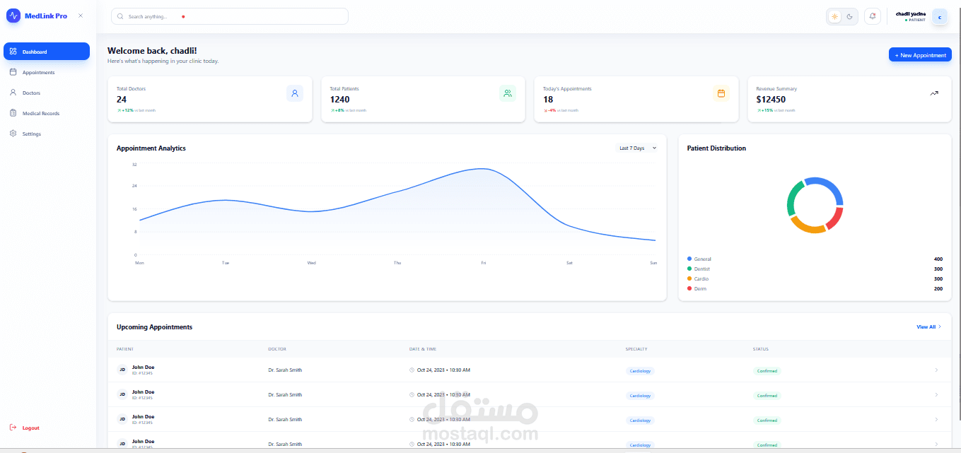 MedLink Pro - Medical Appointment System