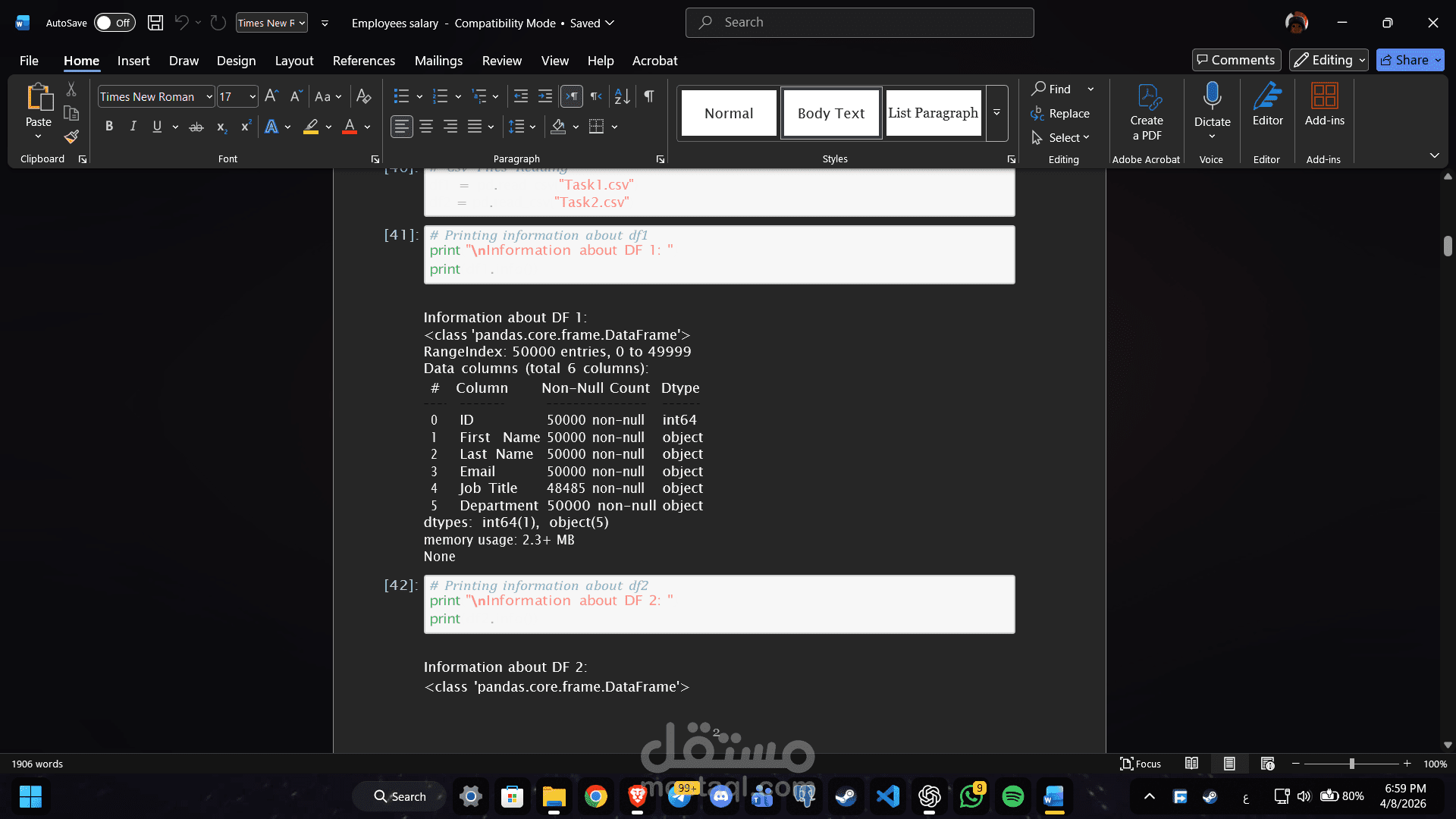 Employee Dataset Analysis