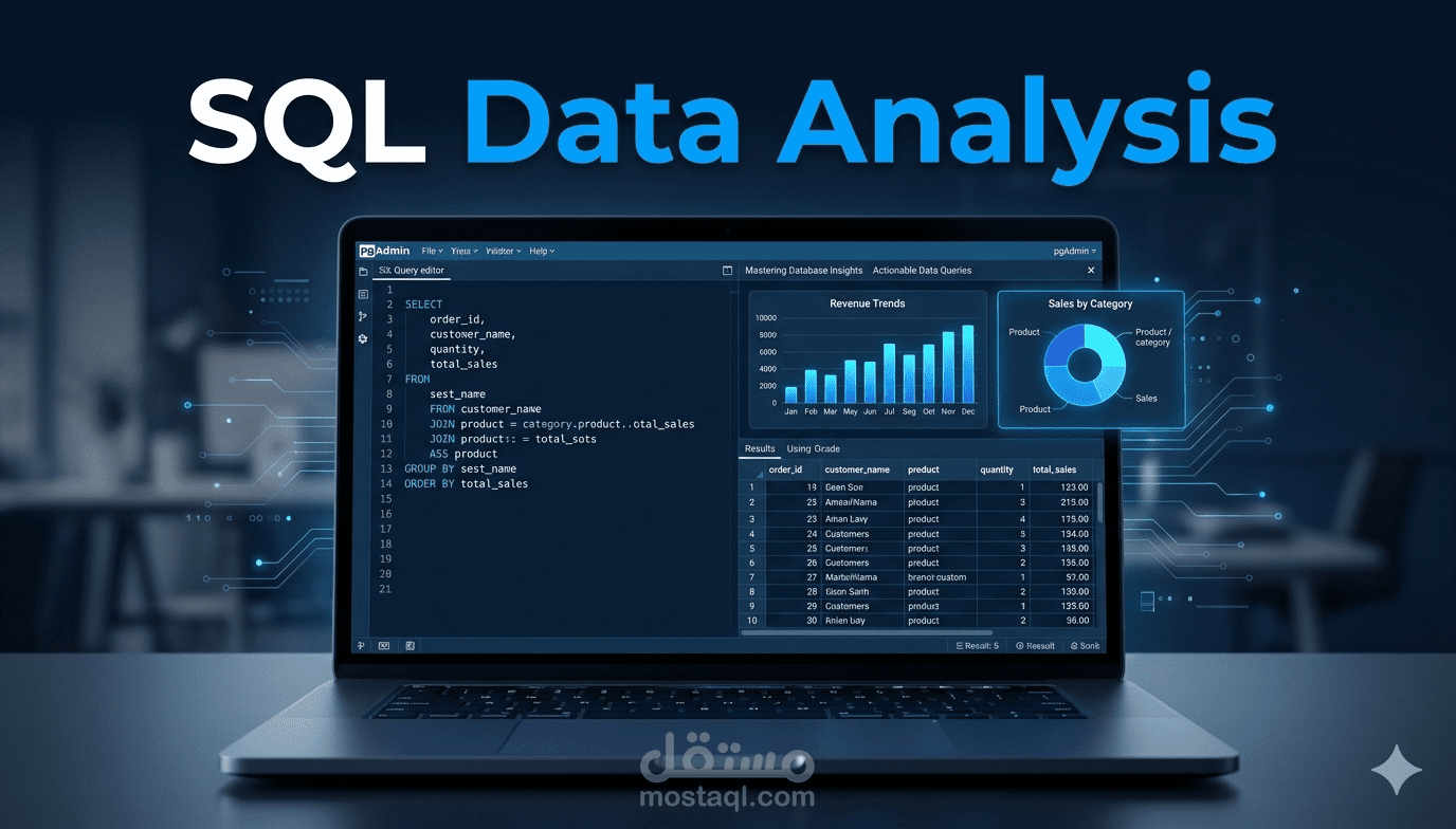 تحليل قواعد البيانات باستخدام SQL وكتابة استعلامات متقدمة