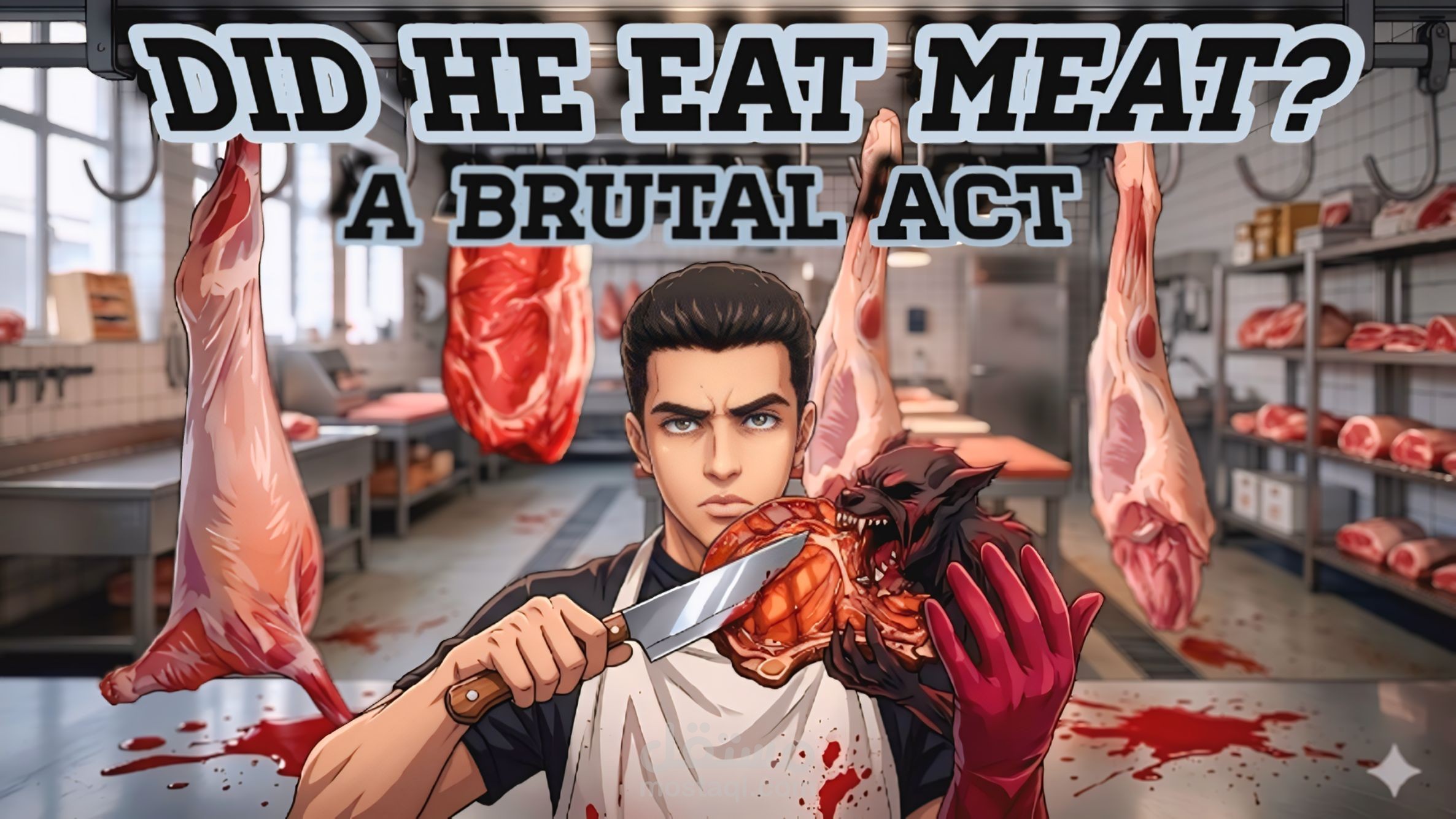 صورة مصغرة مقتبسة من فيديو لشخص يتكلم عن موضوع هل الاشخاص الذين يأكلون لحوم اشرار