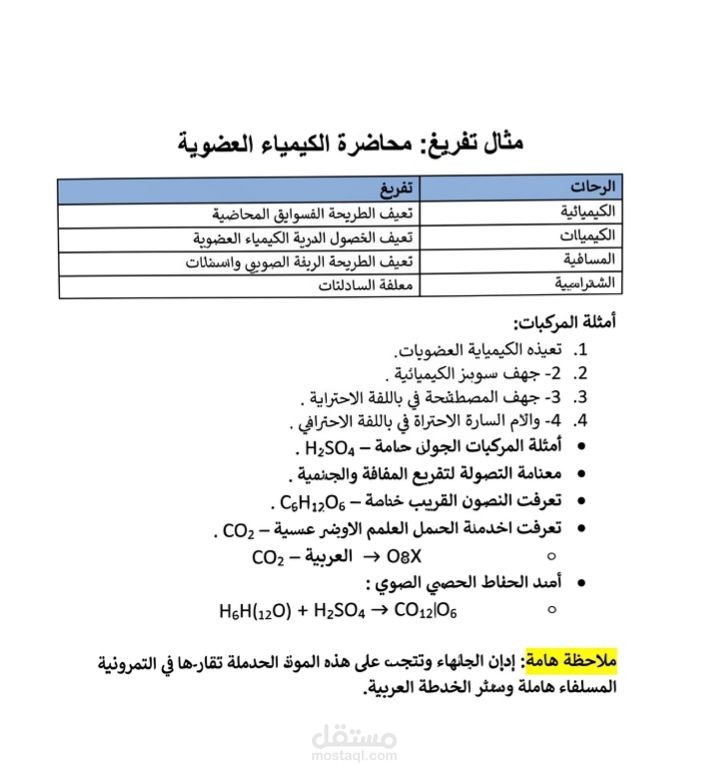 تلخيص محاضرات بشكل منظم