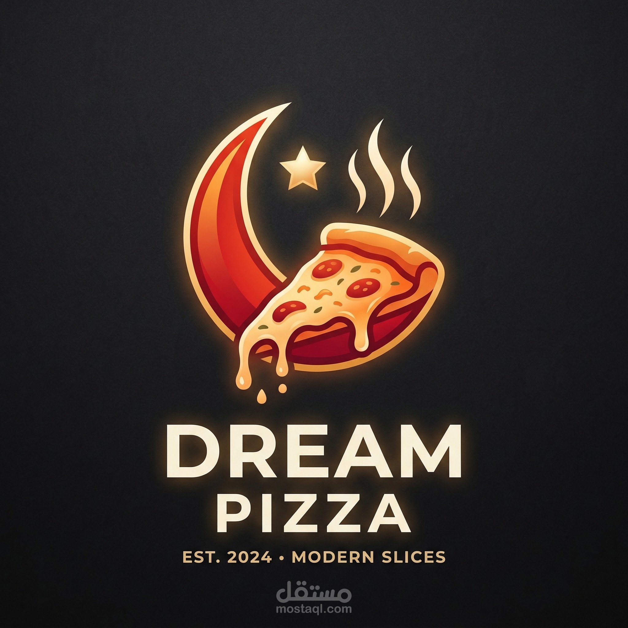 شعار مطعم بيتزا "Dream Pizza"