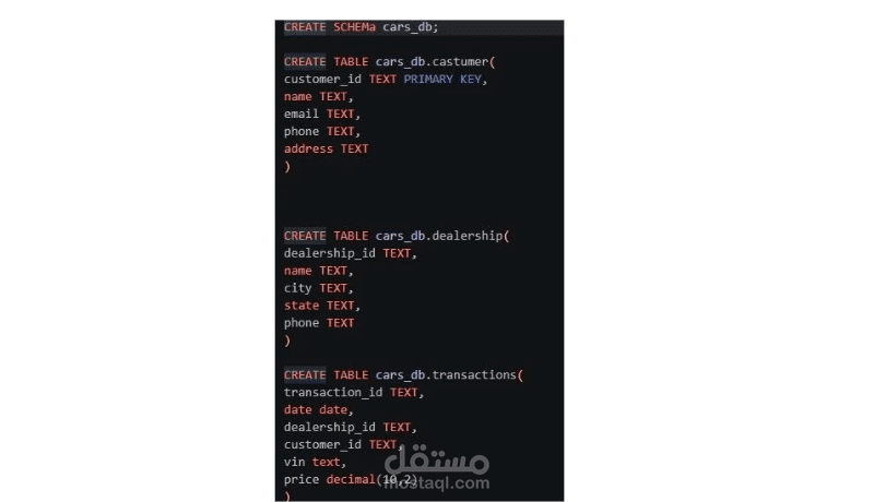 سحب بيانات Sql