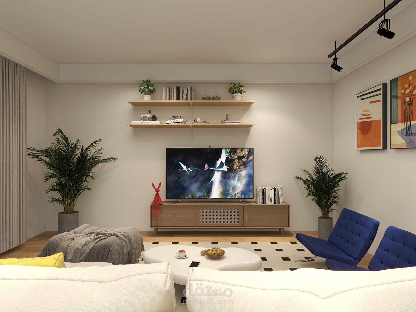 Interior design for a residential apartment