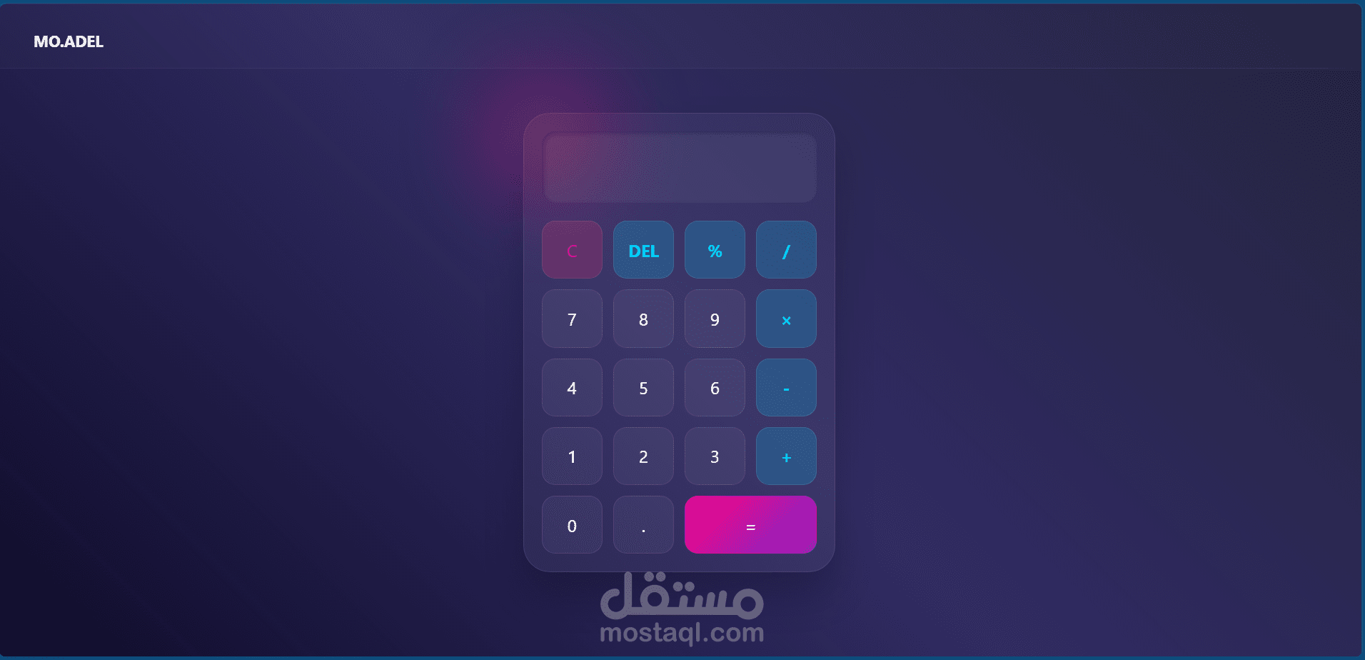 Futuristic Calculator Web App (Advanced UI, Animations & Smart Features)