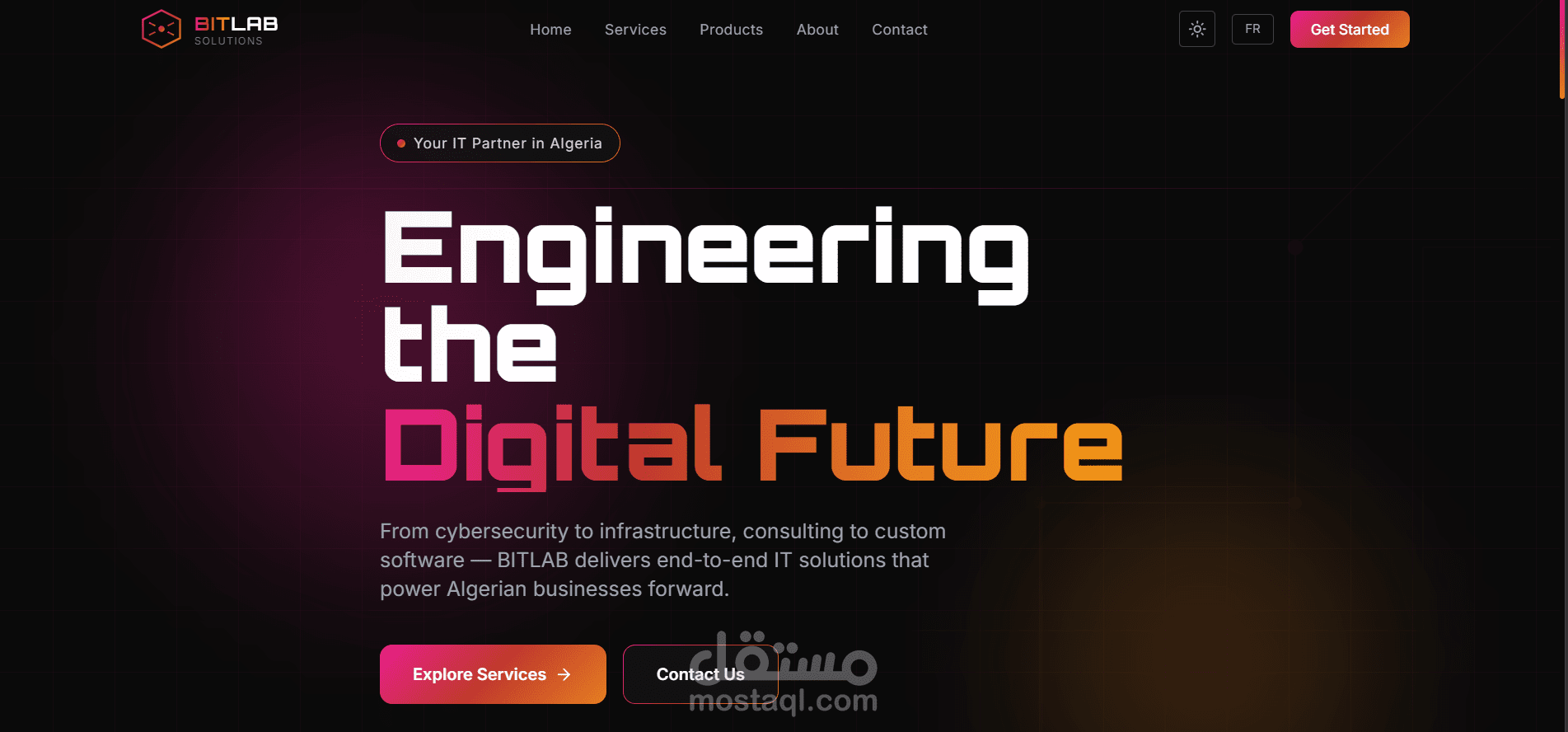 تصميم وتطوير موقع شركة BitLab لعرض الخدمات والمنتجات
