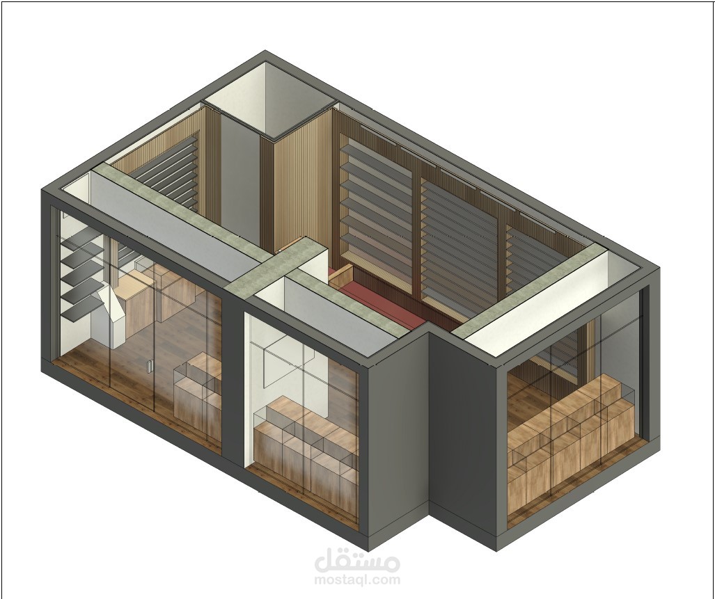 تصميم المحلات التجارية بنظام الـ BIM (نمذجة معلومات المباني)