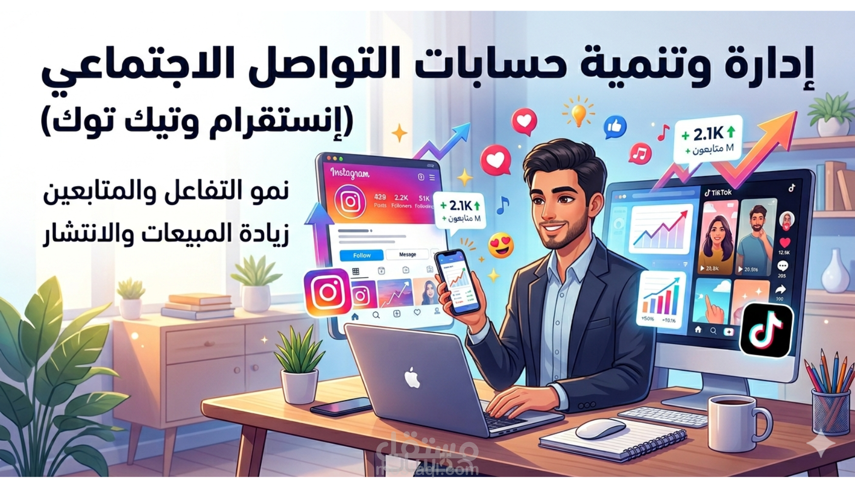 إدارة وتطوير المحتوى الرقمي لعلامة تجارية متخصصة في [الخدمات التقنية]