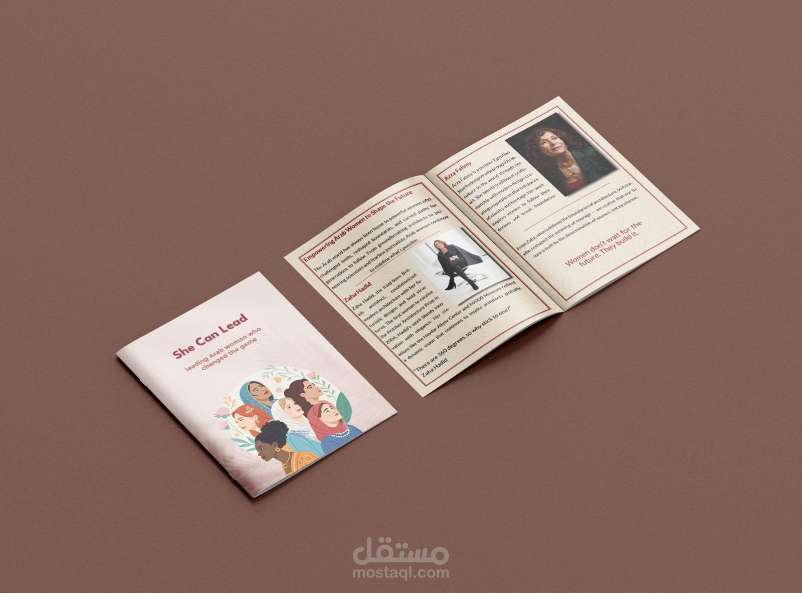 تصميم صفحات داخلية لمجلة ثقافية/نسائية