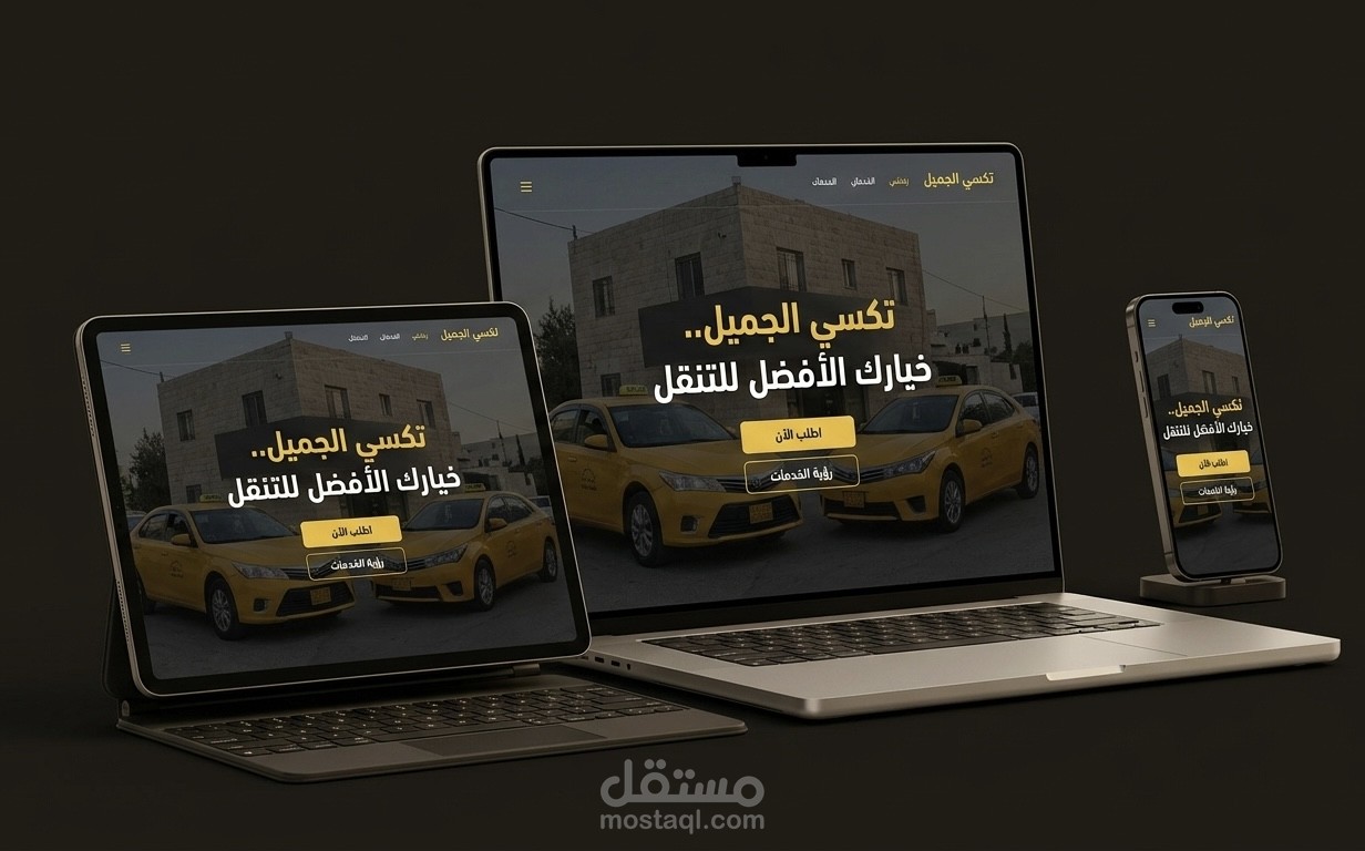 تطوير موقع إلكتروني متكامل لإدارة مكتب تكسي