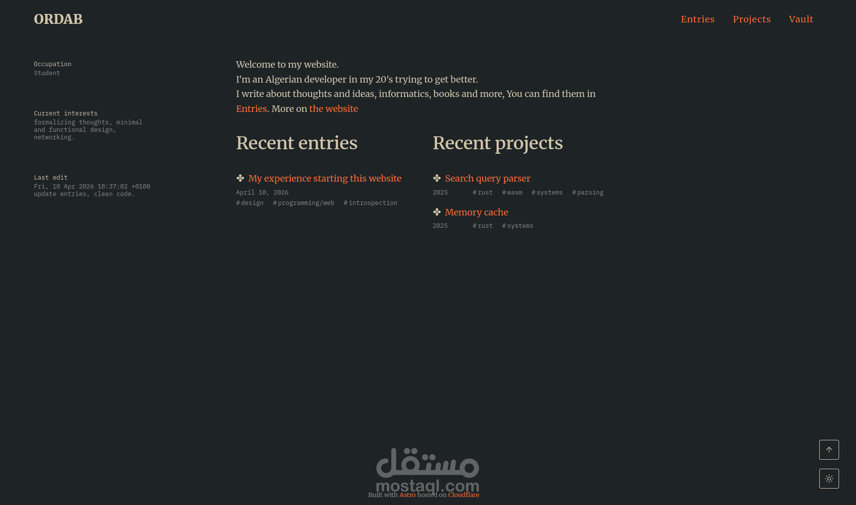 personal website