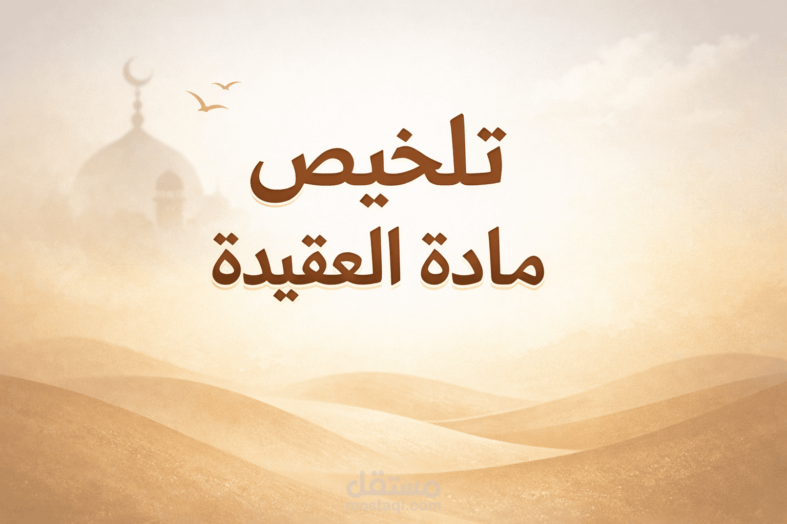 تلخيص مادة العقيدة