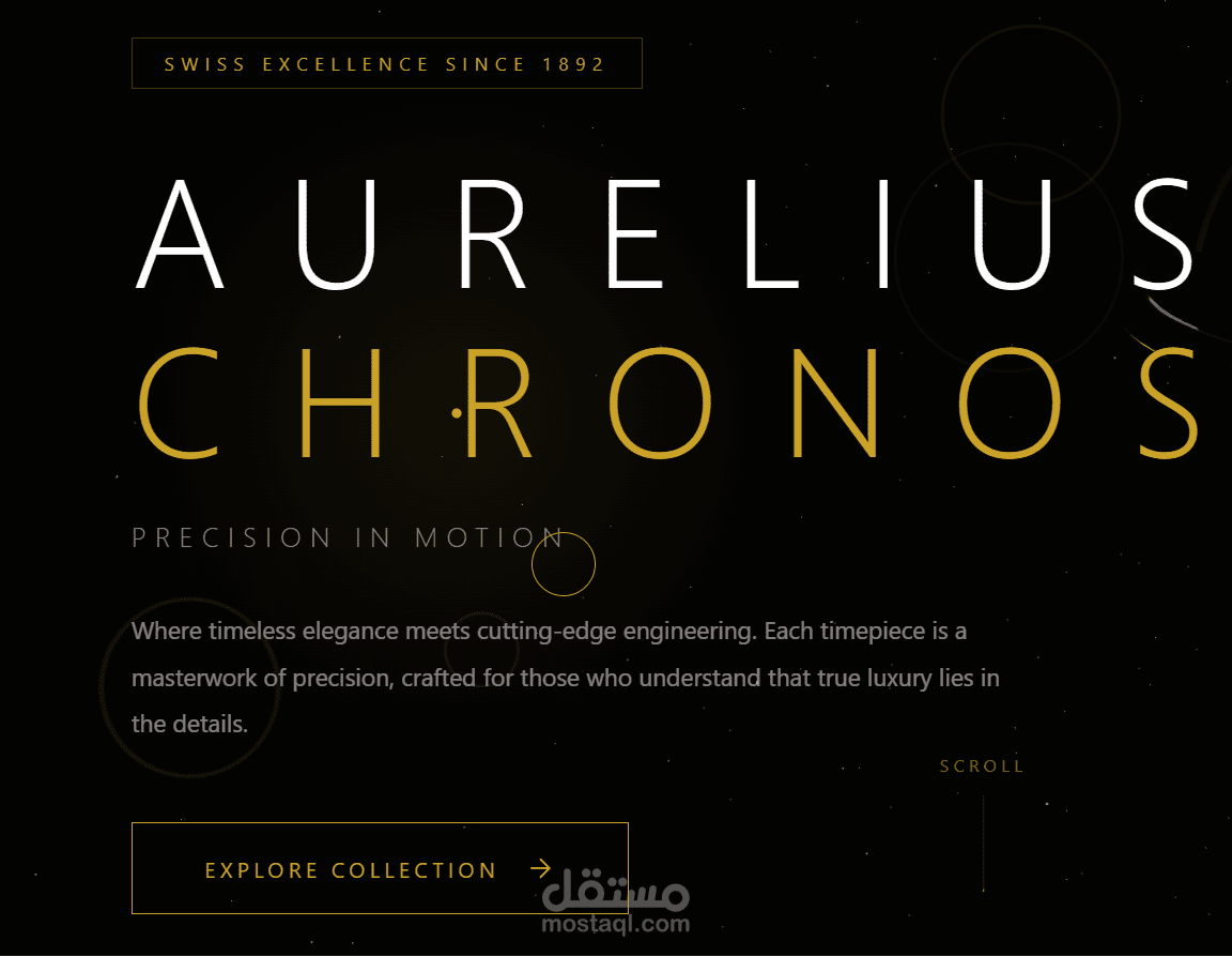 AURELIUS - Luxury Timepieces Web Experience