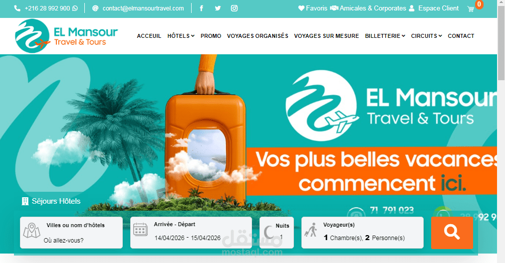 Responsable de réservation a Agence de voyage 'El MANSOUR TRAVEL' Mahdia
