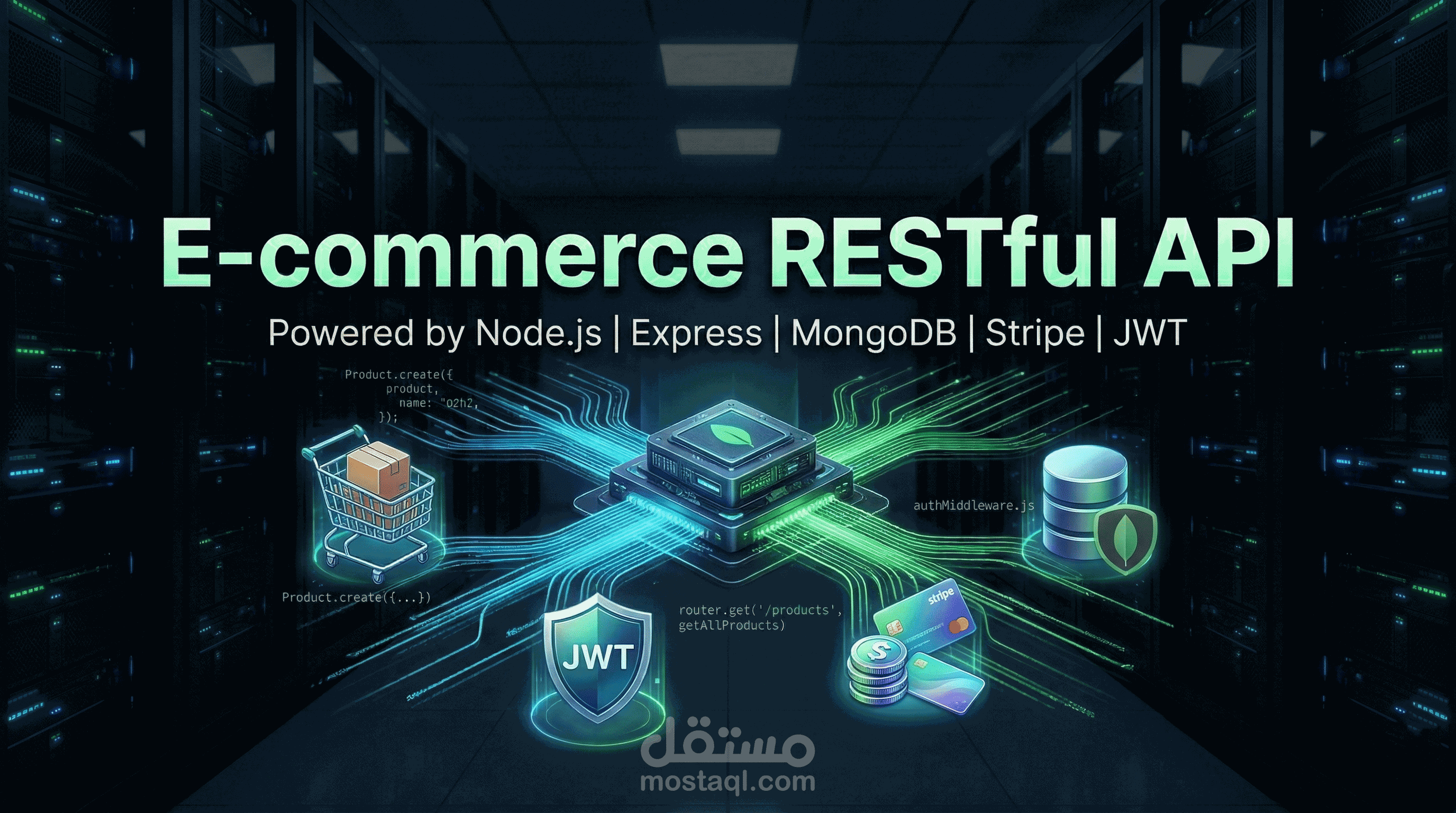نظام تجارة إلكترونية متكامل (E-commerce System) مع لوحة تحكم وإدارة مخازن يدعم الدفع الإلكتروني ونظام الكوبونات