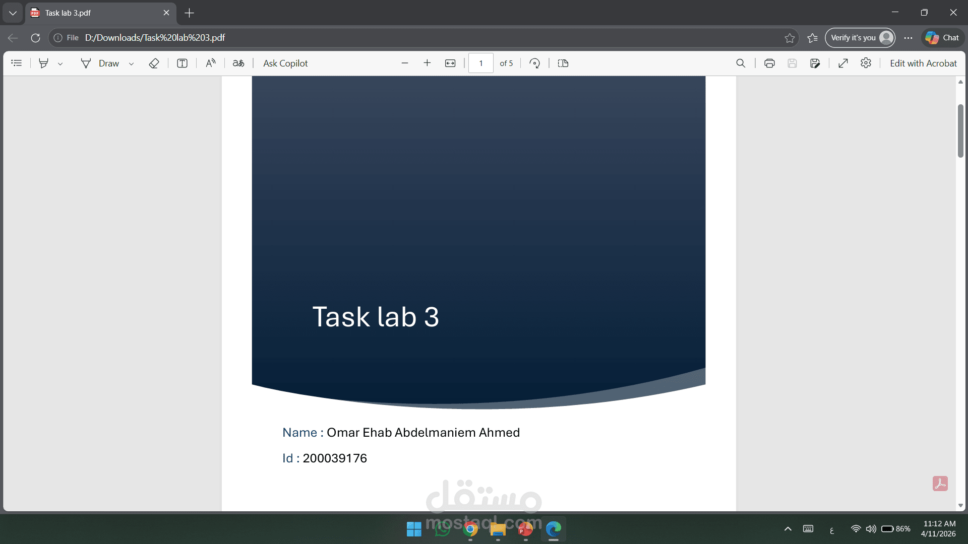 assignment for student in collage
