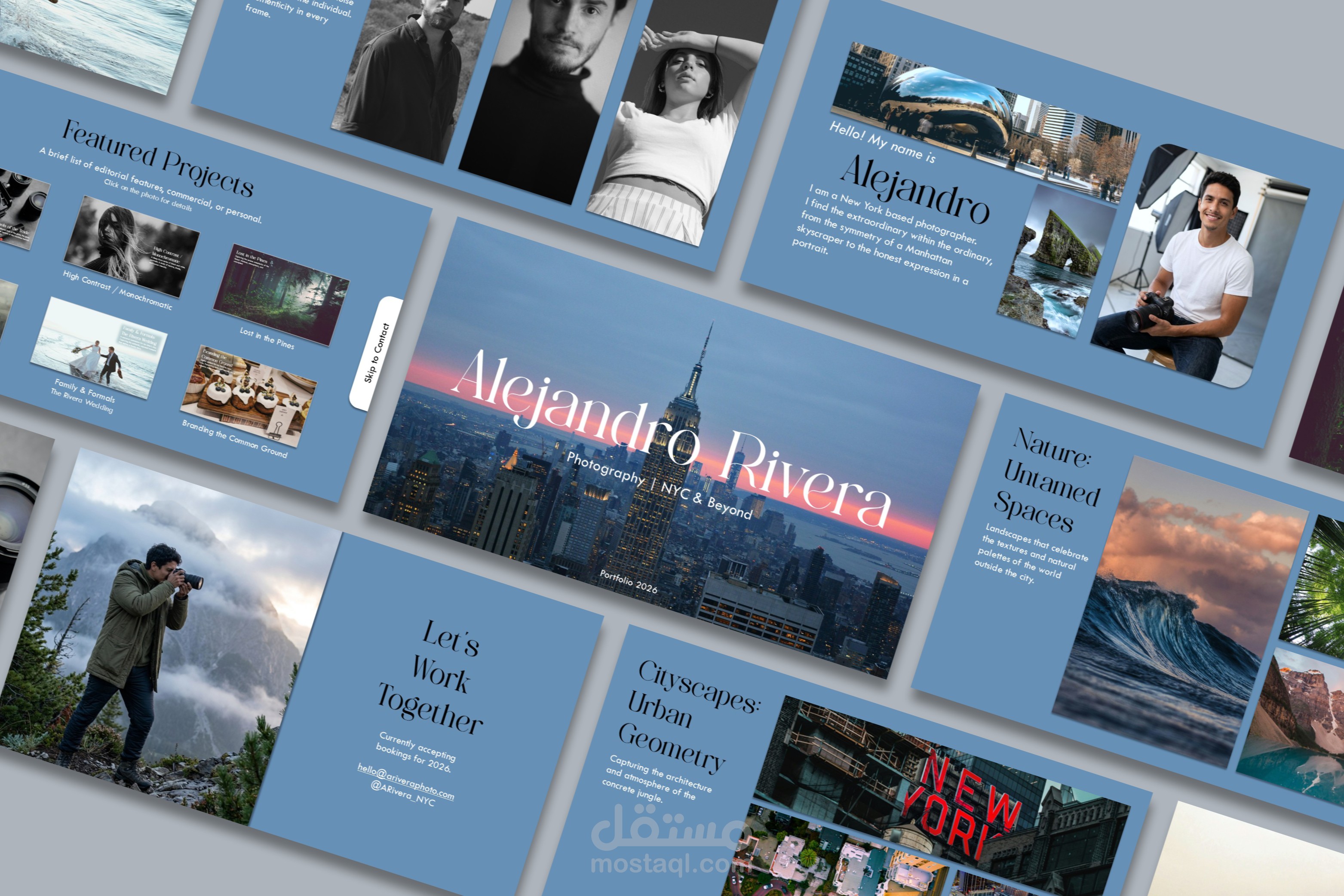 بورتفوليو بشريحة إفتتاحية سينمائية