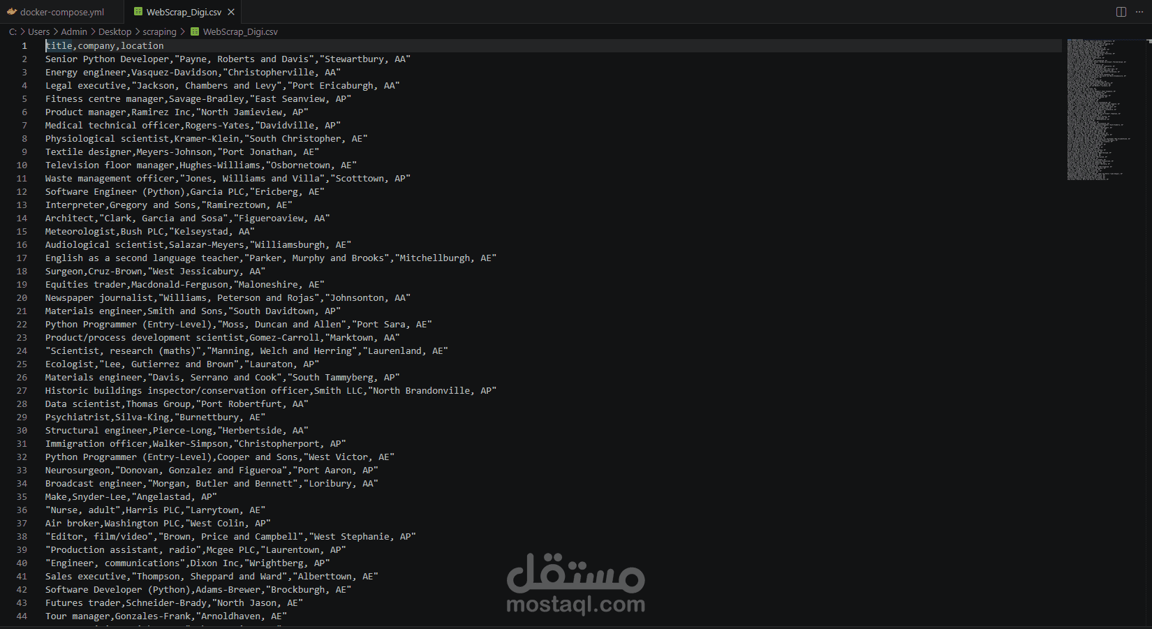 استخراج بيانات (Data Scraping) وتنظيمها في جداول