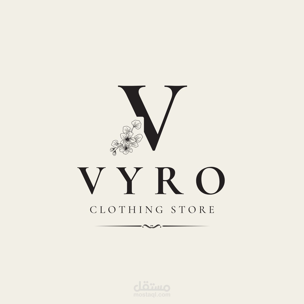 تصميم شعار احترافي لبراند ملابس Streetwear باسم VYRO