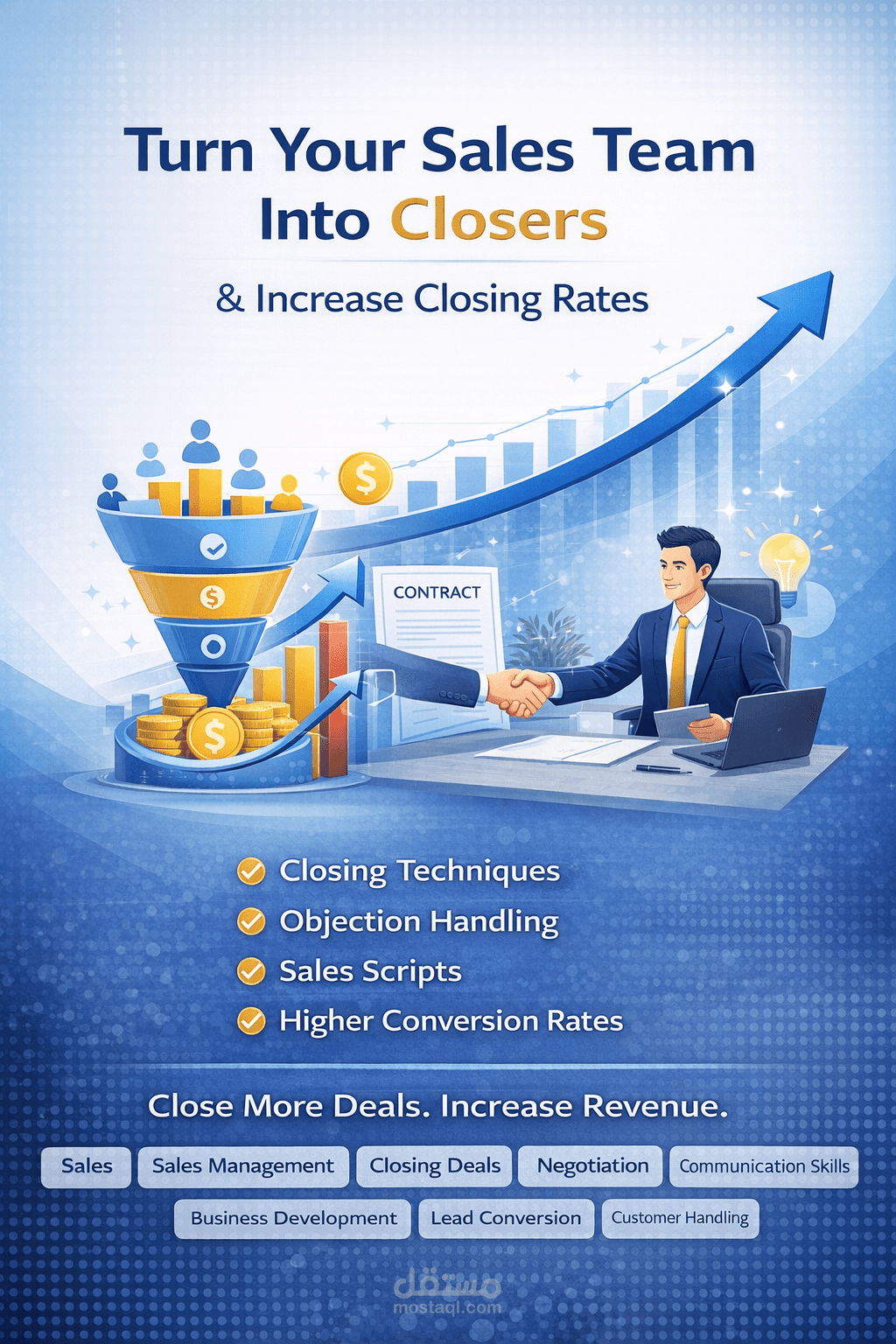 تحويل فريق المبيعات لديك إلى Sales Closers وزيادة معدل الإغلاق