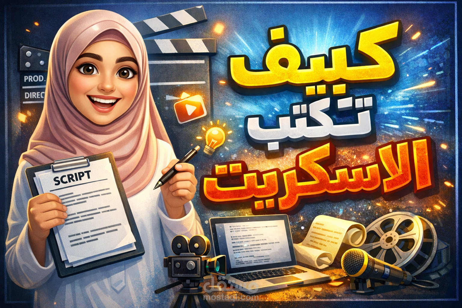 كتابة سكريبت فيديو تحفيزي قصير وجذاب