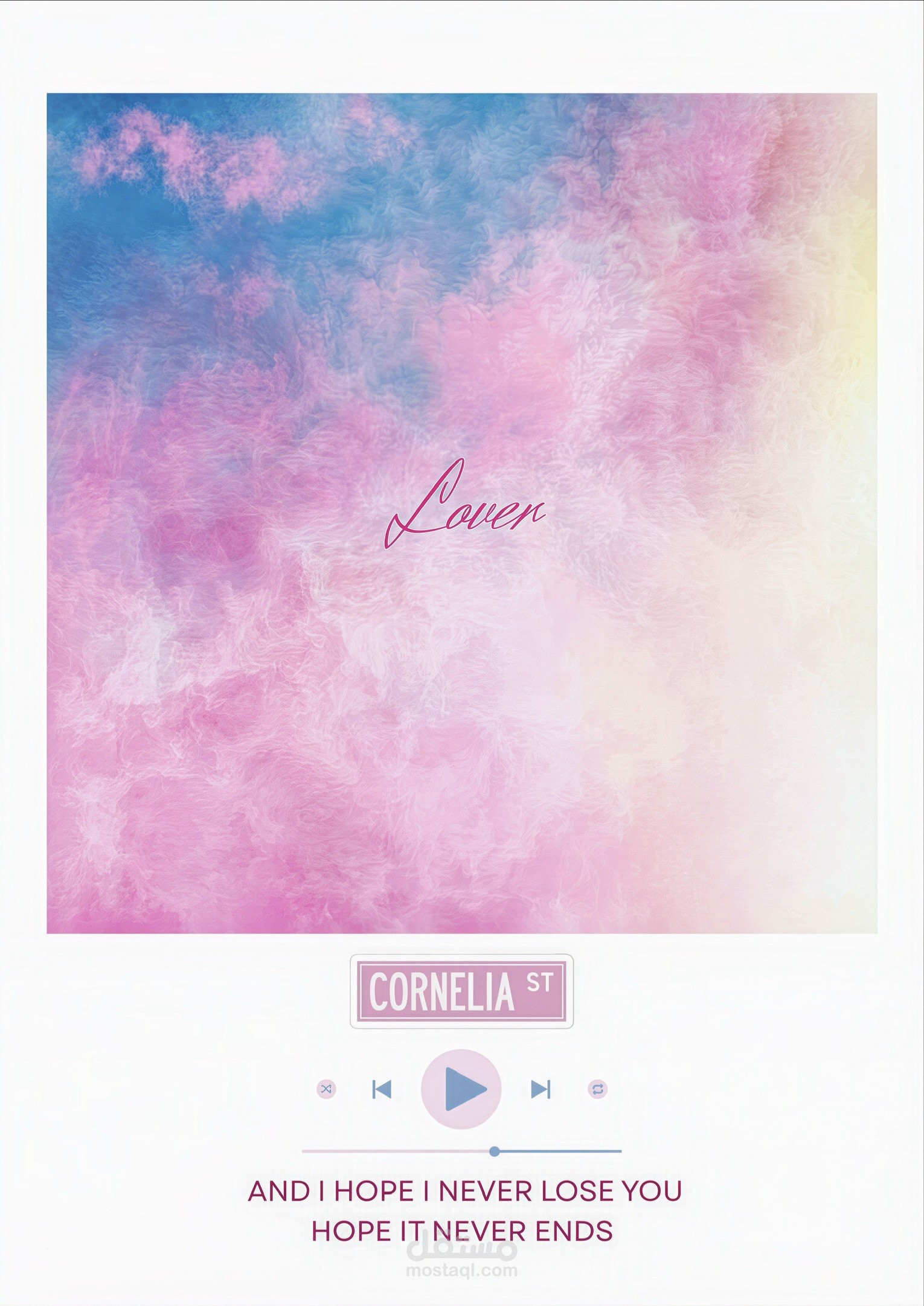 Lover & Cornelia St. Digital Music Poster