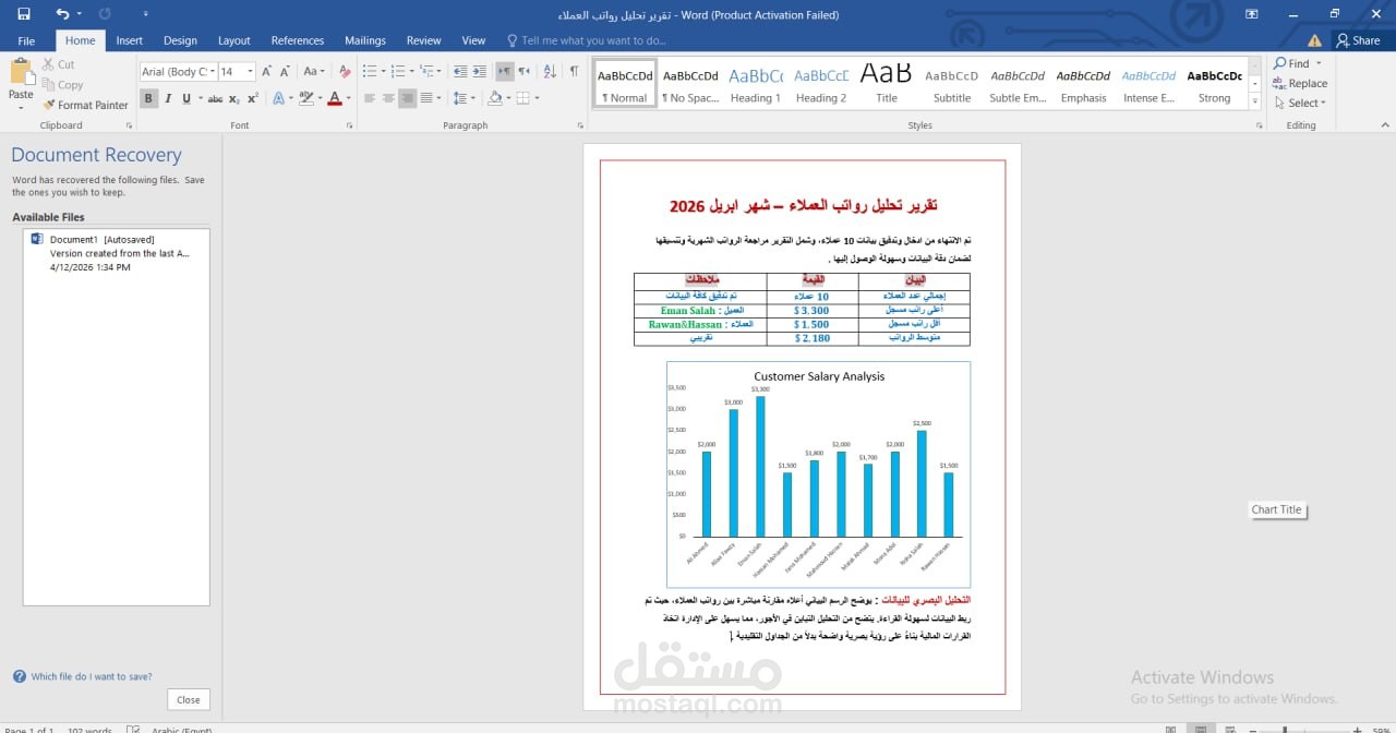 Customer Data Entry & Organization