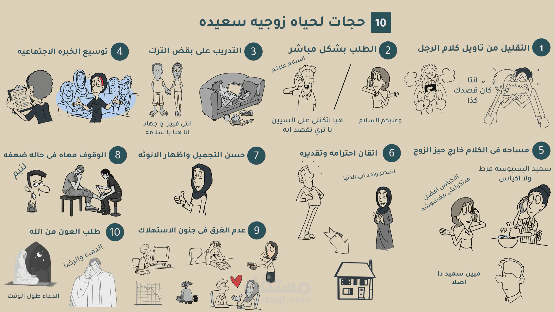 فديو وايت بورد  يشرح 10 حجات لجعل حياه المراءه سعيده