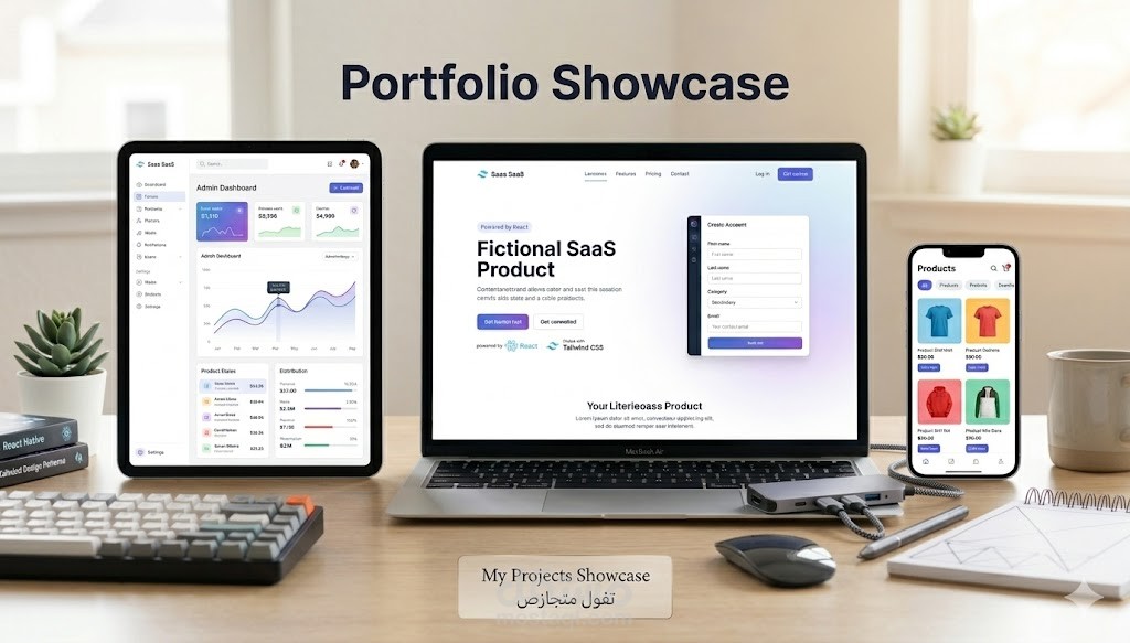 تصميم Landing Page احترافية وسريعة باستخدام React و Tailwind CSS (Responsive)