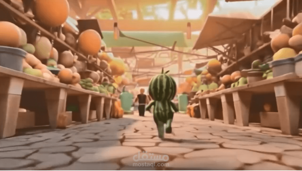 AI-generated image of watermelon juice (images from a video clip)