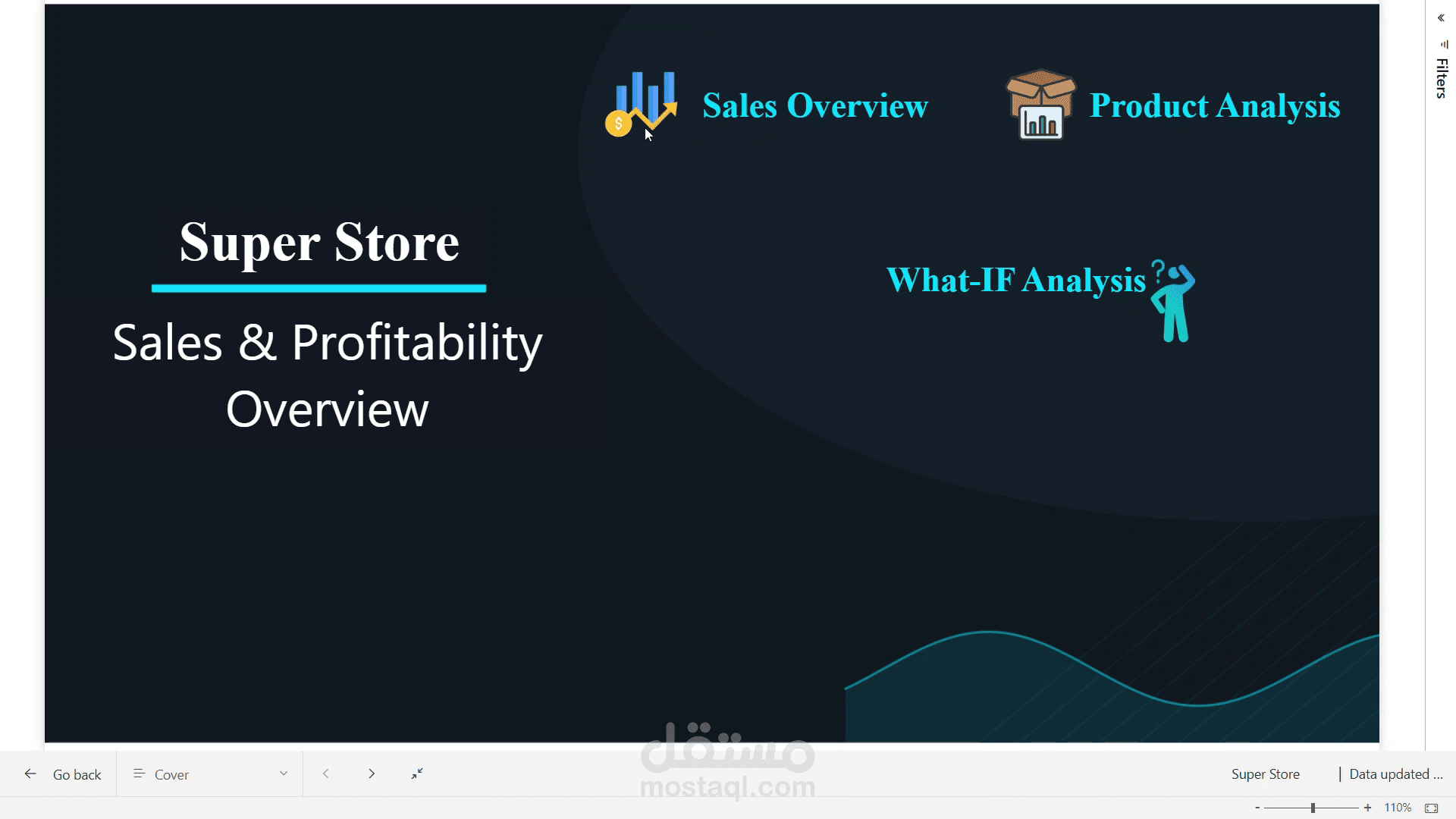 لوحة تحكم احترافية لتحليل المبيعات باستخدام Power BI