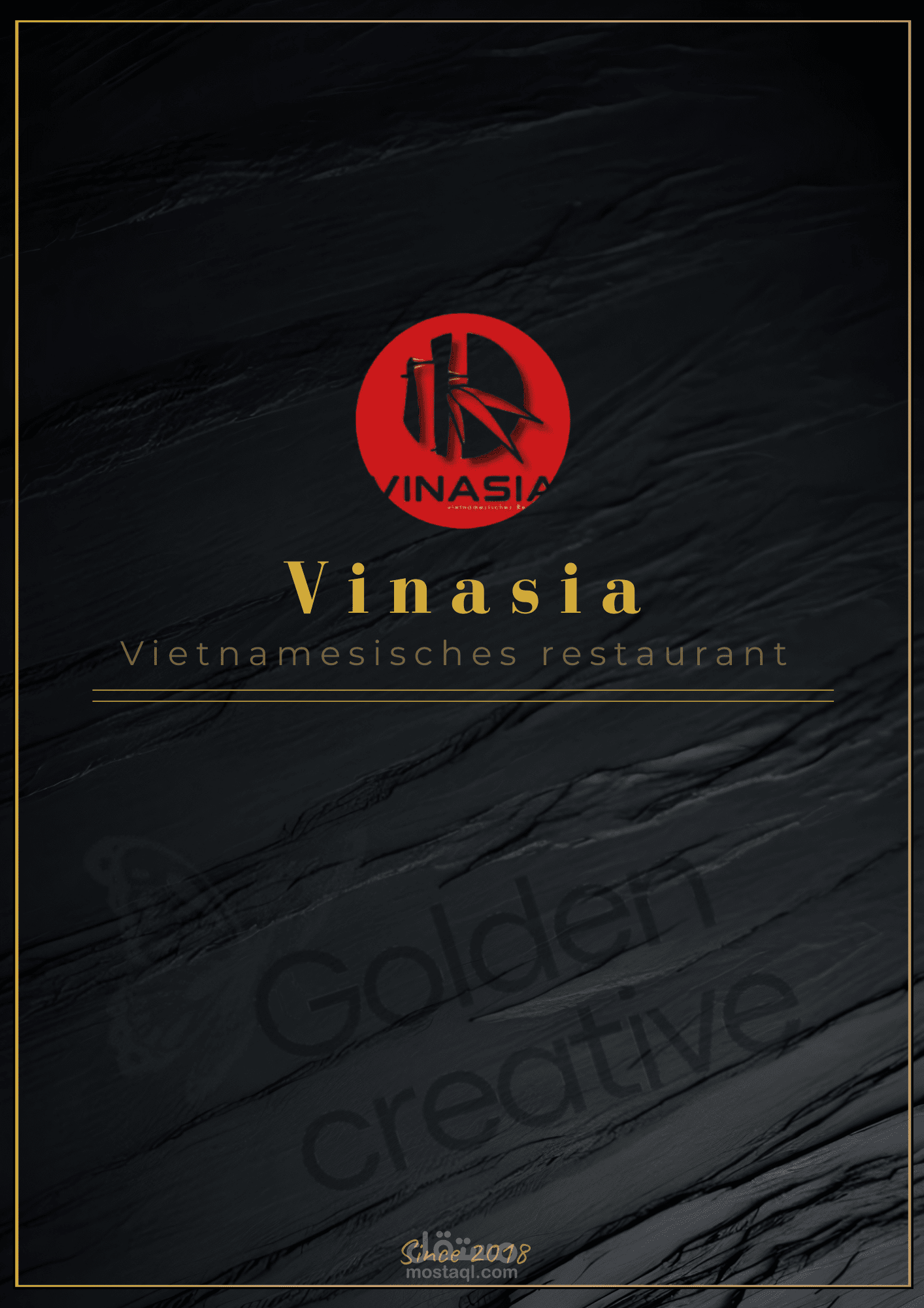 تصميم منيو (Menu) عصري لمطعم سوشي بأسلوب Minimalist"