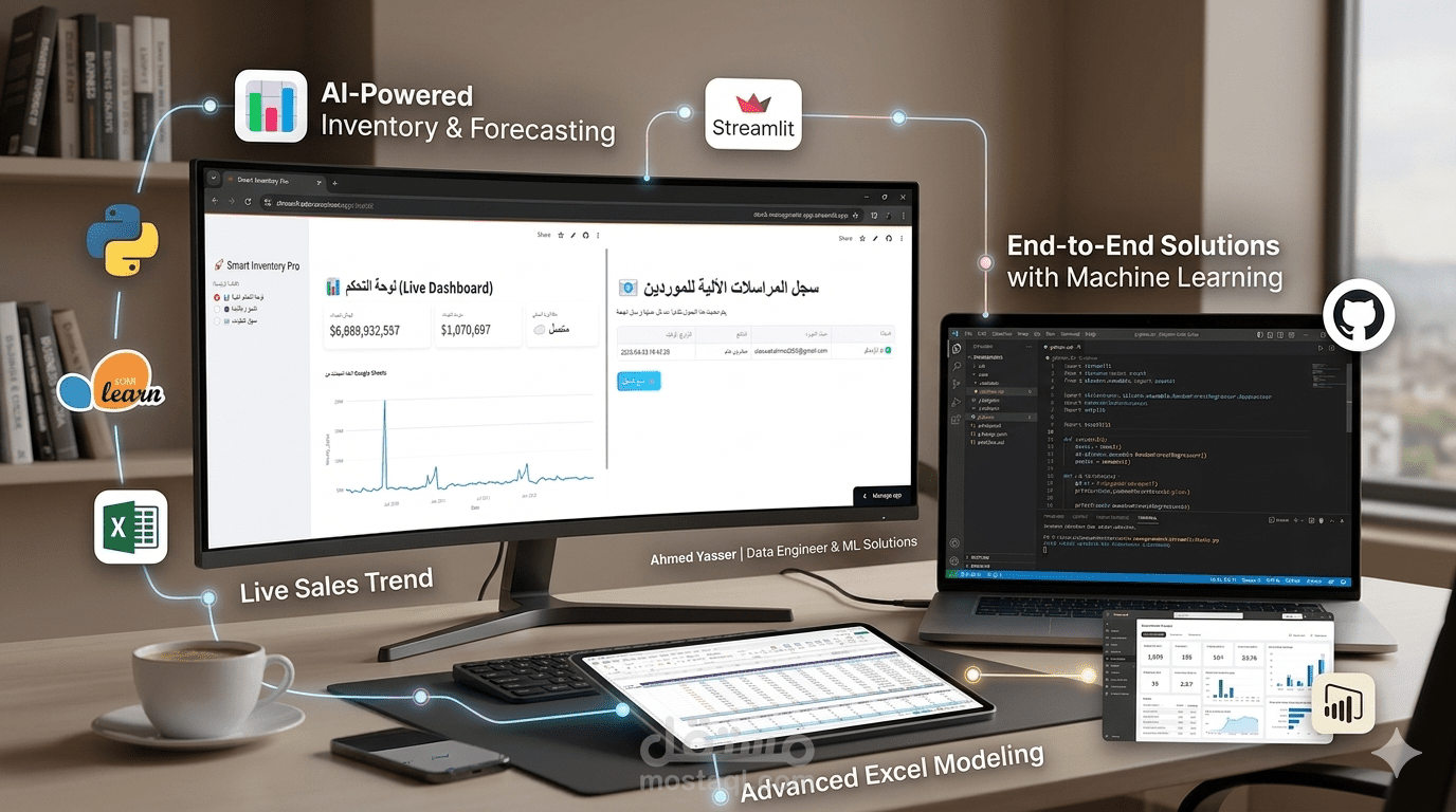 نظام إدارة المخزون الذكي بالتنبؤ الآلي (Smart Inventory & AI Prediction System)