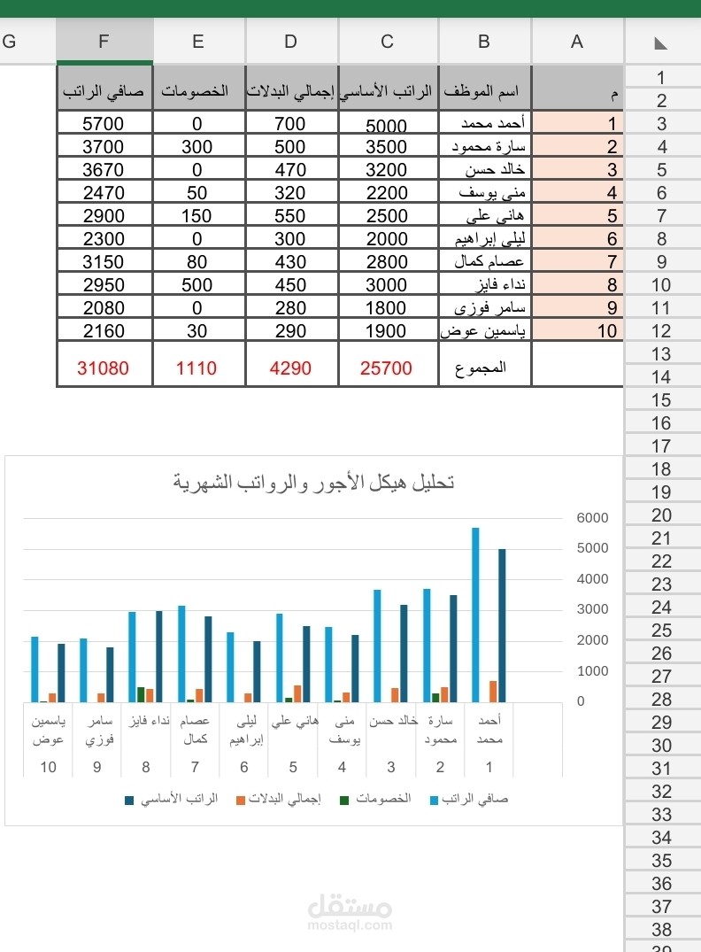 نظام محاسبي متكامل لإدارة الرواتب وتحليل البيانات المالية"